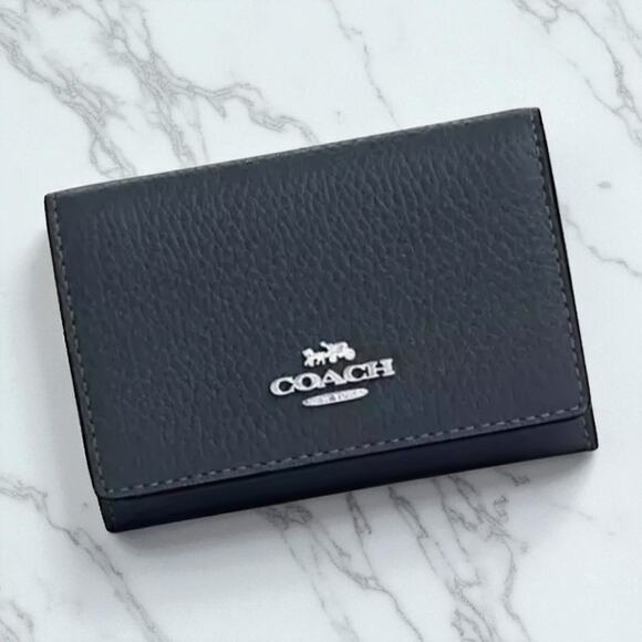Coach Micro Wallet in Denim Blue Leather CM238 - Picture 1 of 2